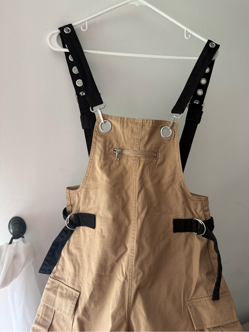 Forever21 Tan Cargo Overalls